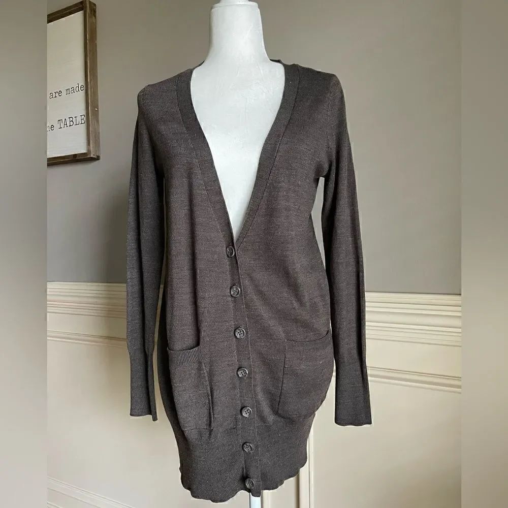 18. H&M Long Button Down Cardigan Size Medium